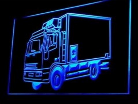 Lorry Rent Delivery Service Courier LED Neon Sign